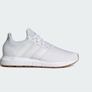 Adidas White Lifestyle Running Shoes with Tan Sole